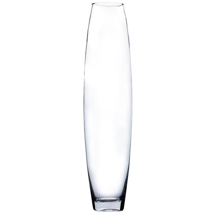 Clear Glass Bullet Vase, H19in X L5in X W5in