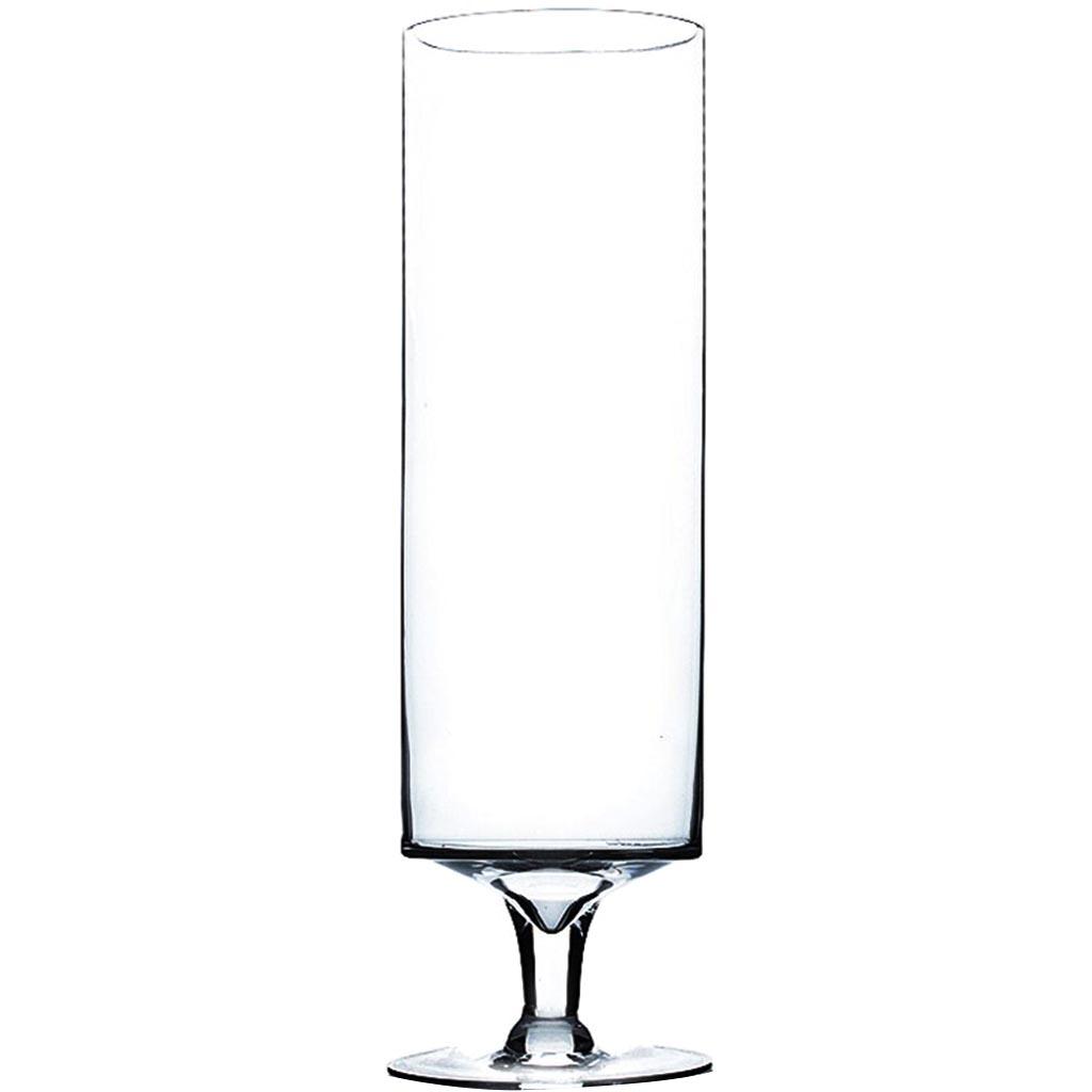 Clear Glass Wine Vase, H16in X L4in X W4in