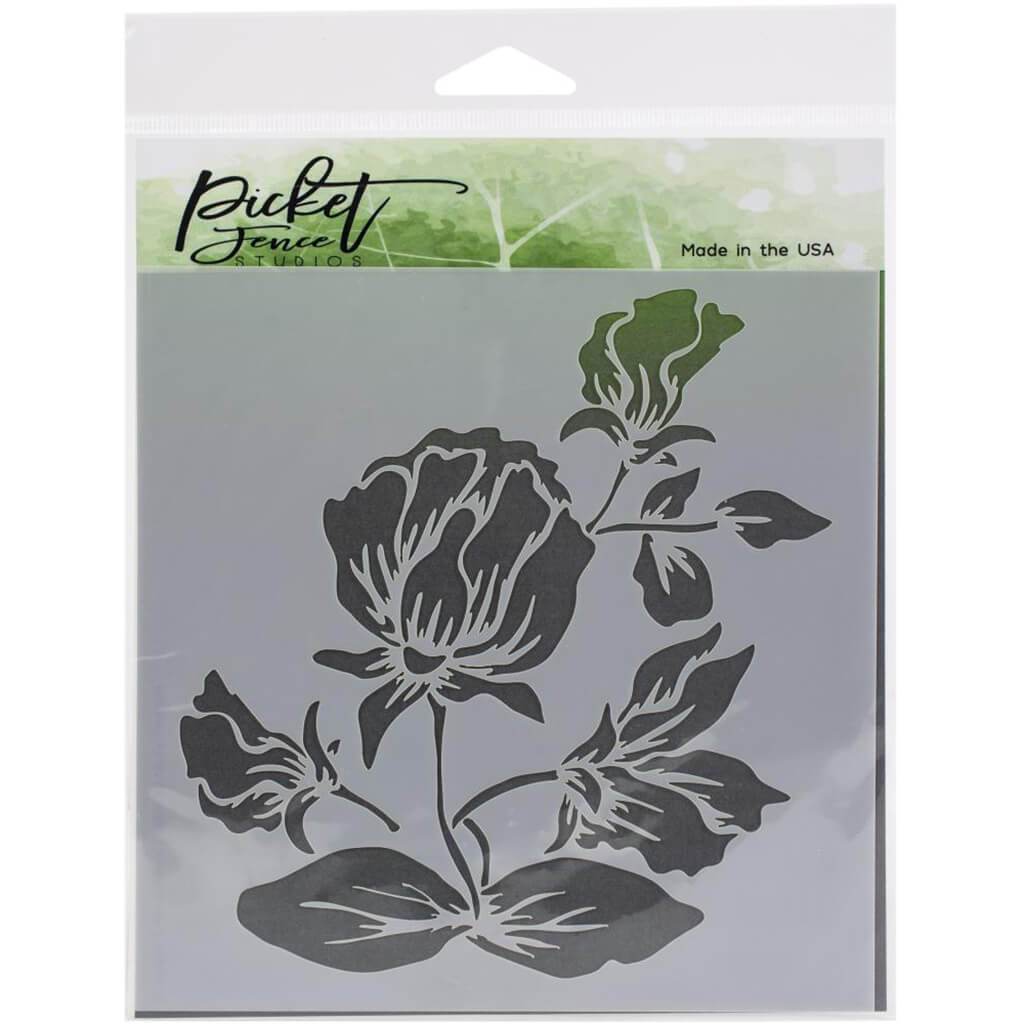 Stencil 6in x 6in Shading Flower