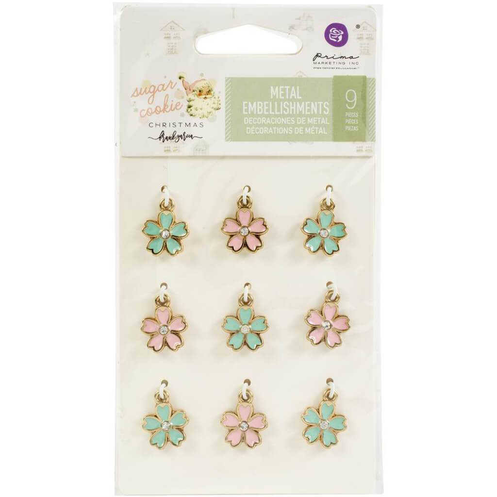 Frank Garcia Enamel Charms 9/pkg Flower