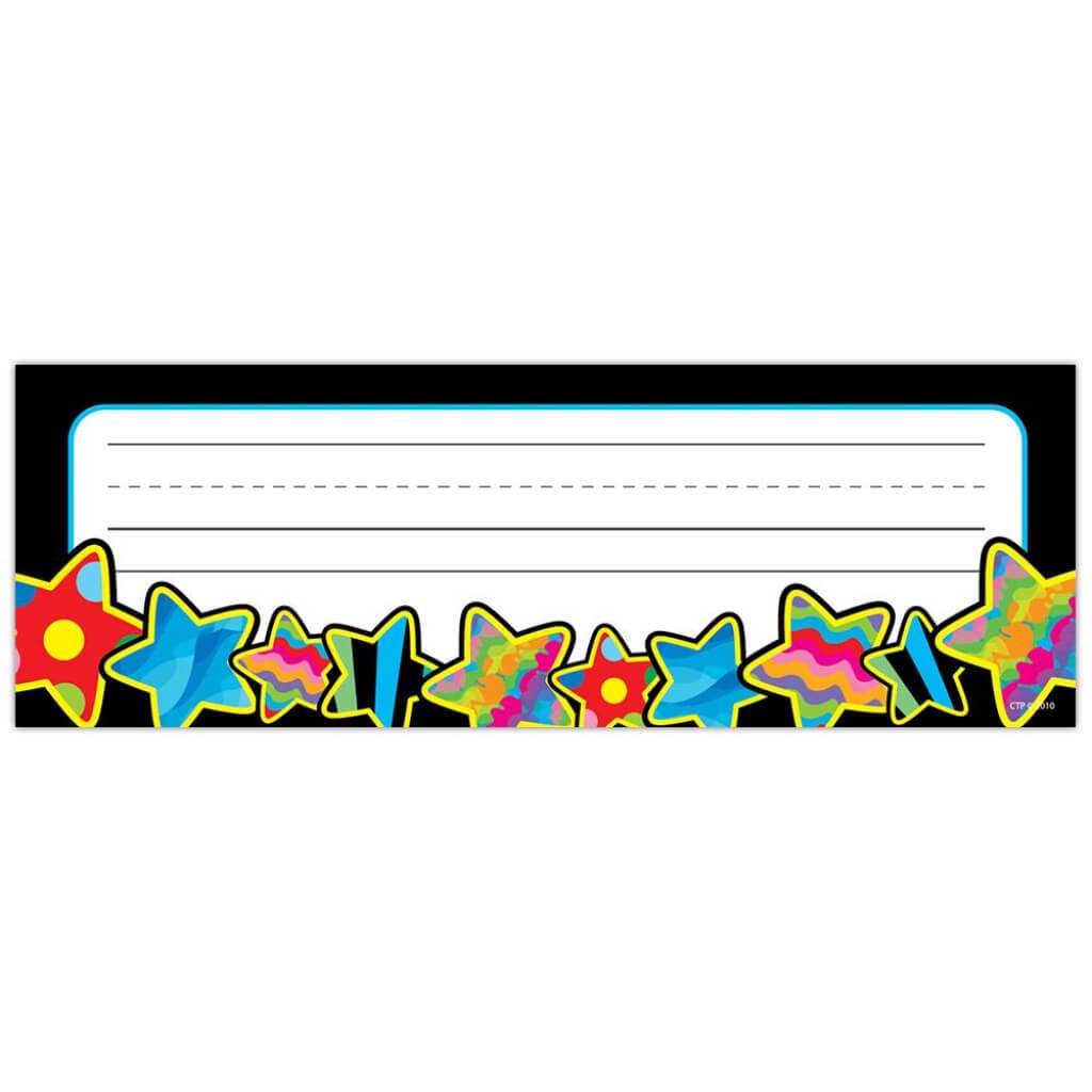 Poppin' Patterns Stars Name Plate