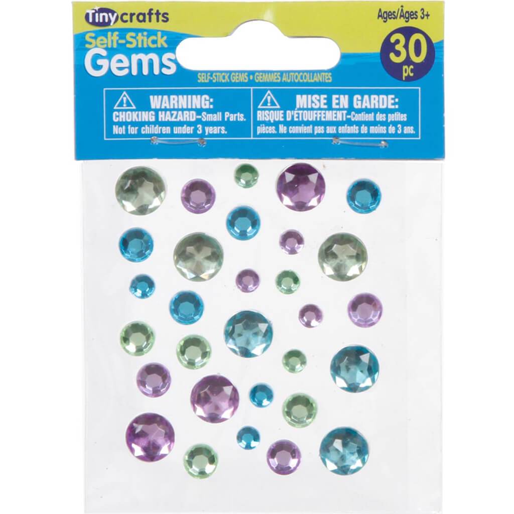 Self-Stick Gem 30pc