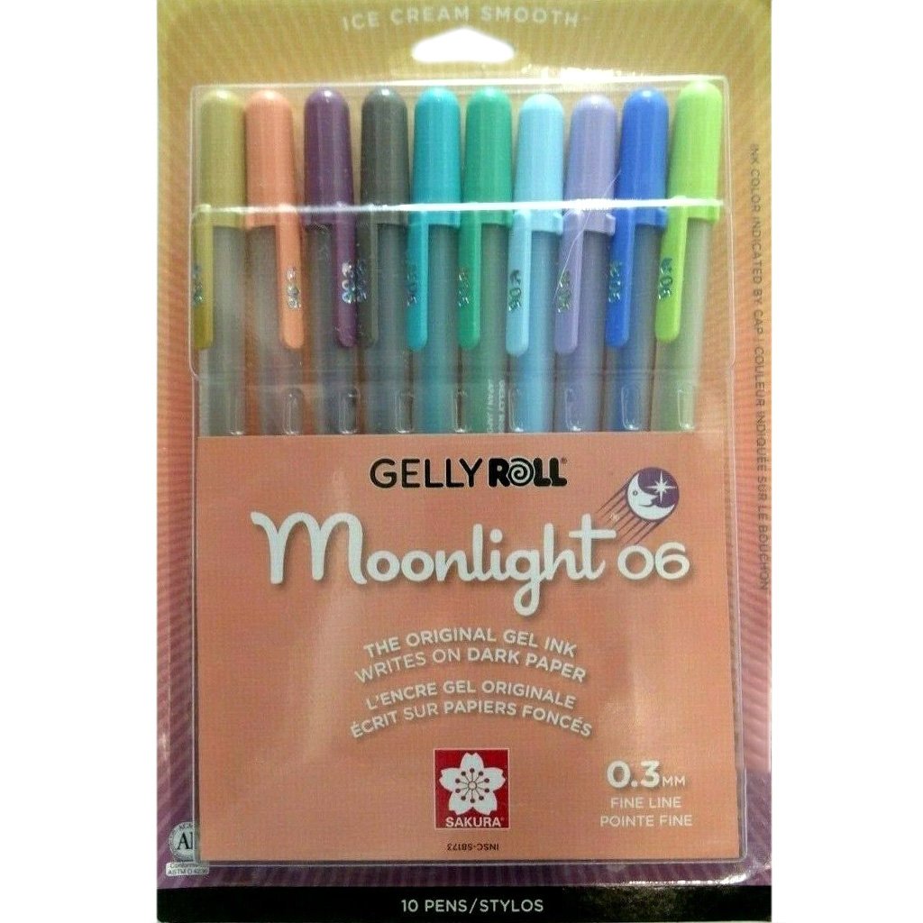 Gelly Roll Moonlight New Fine Pen Sets 10 Color