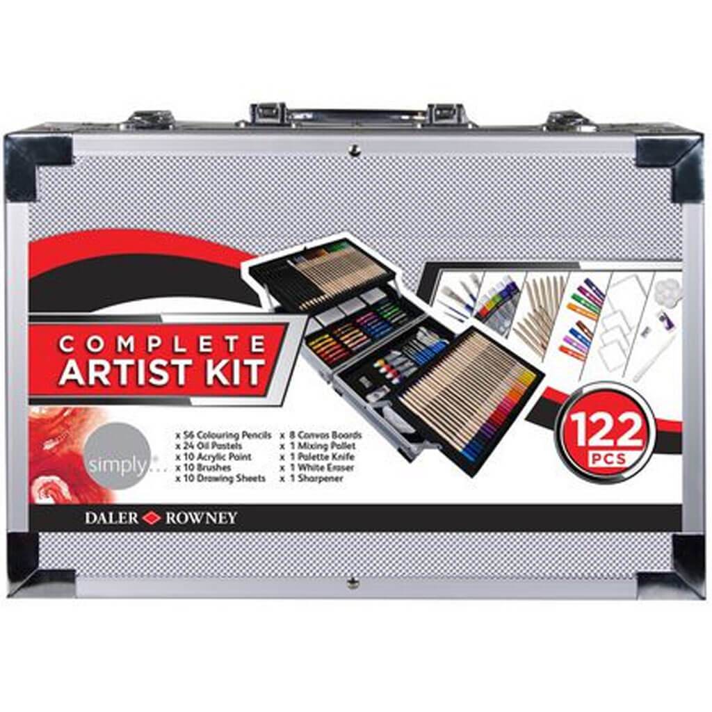 Art Sets Complete Artist Kit 122 pcs with Metal Carrying Case