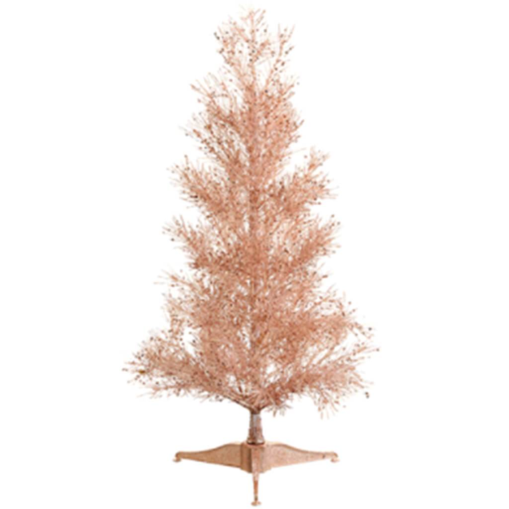 Glittered German Pine Tree Rose Gold 23in