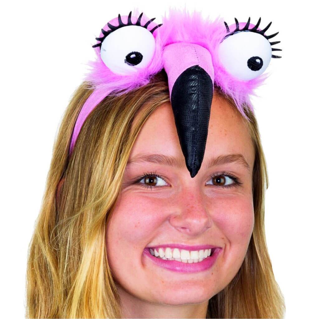 Fluffy Pink Flamingo Headband