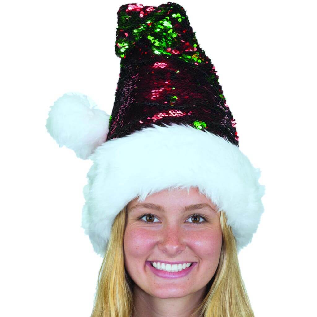 Flip Sequin Santa Hat