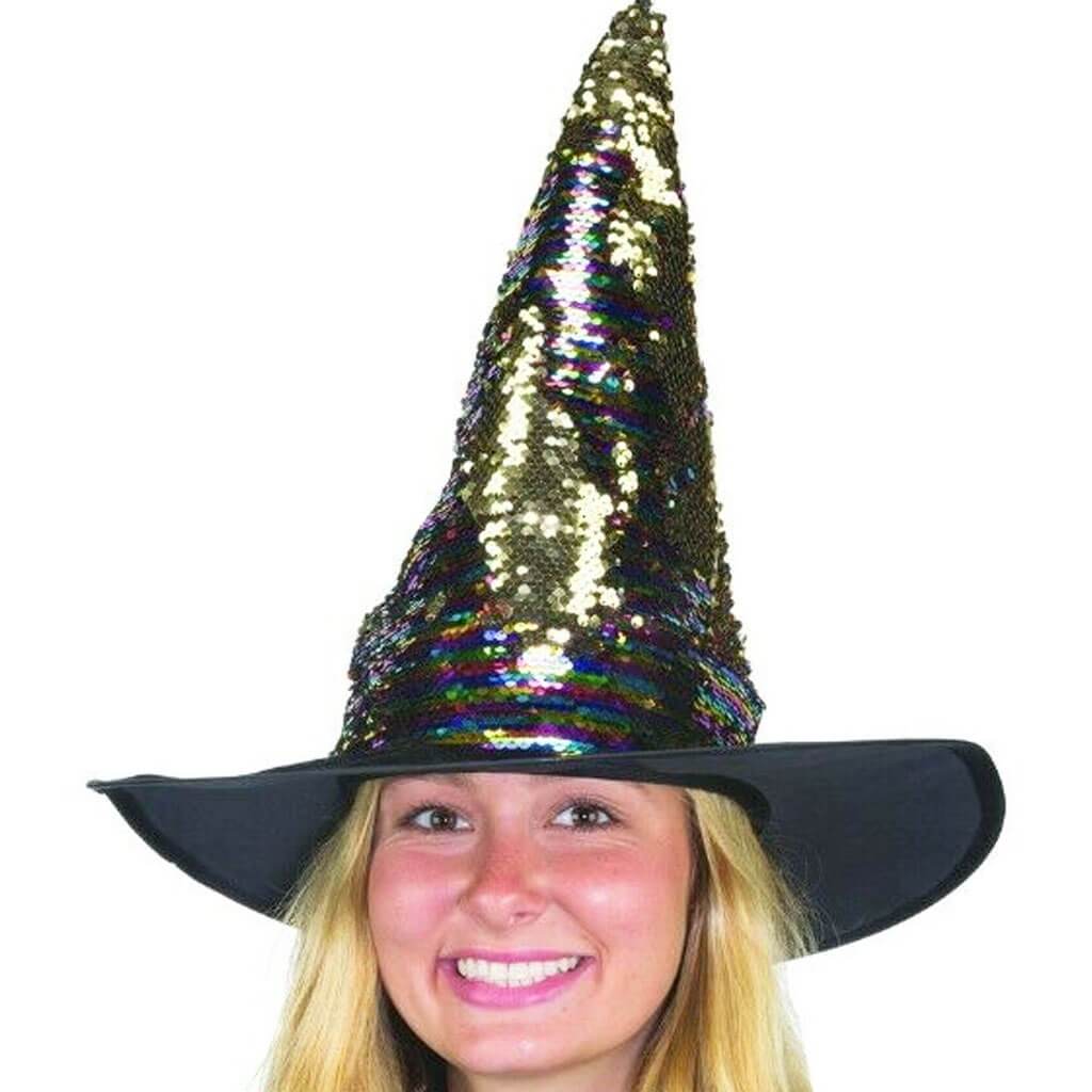 Flip Sequin Witch Hat