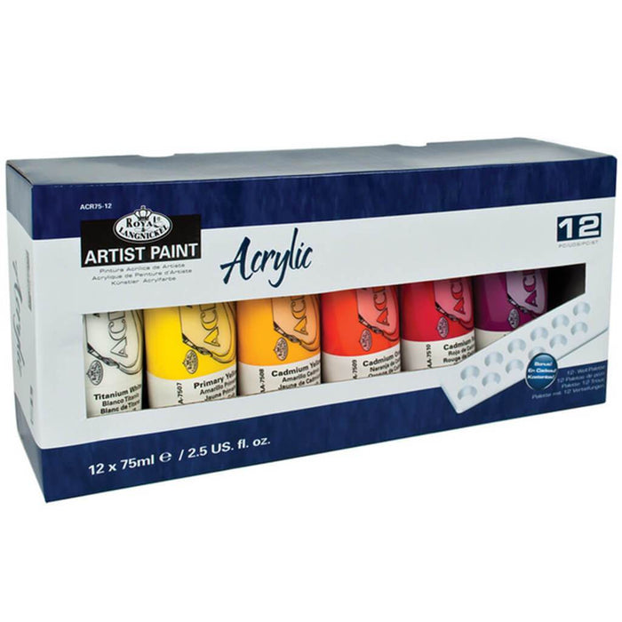Royal & Langnickel Artist Paint Multi Pack Sets of 12 Color 75ml