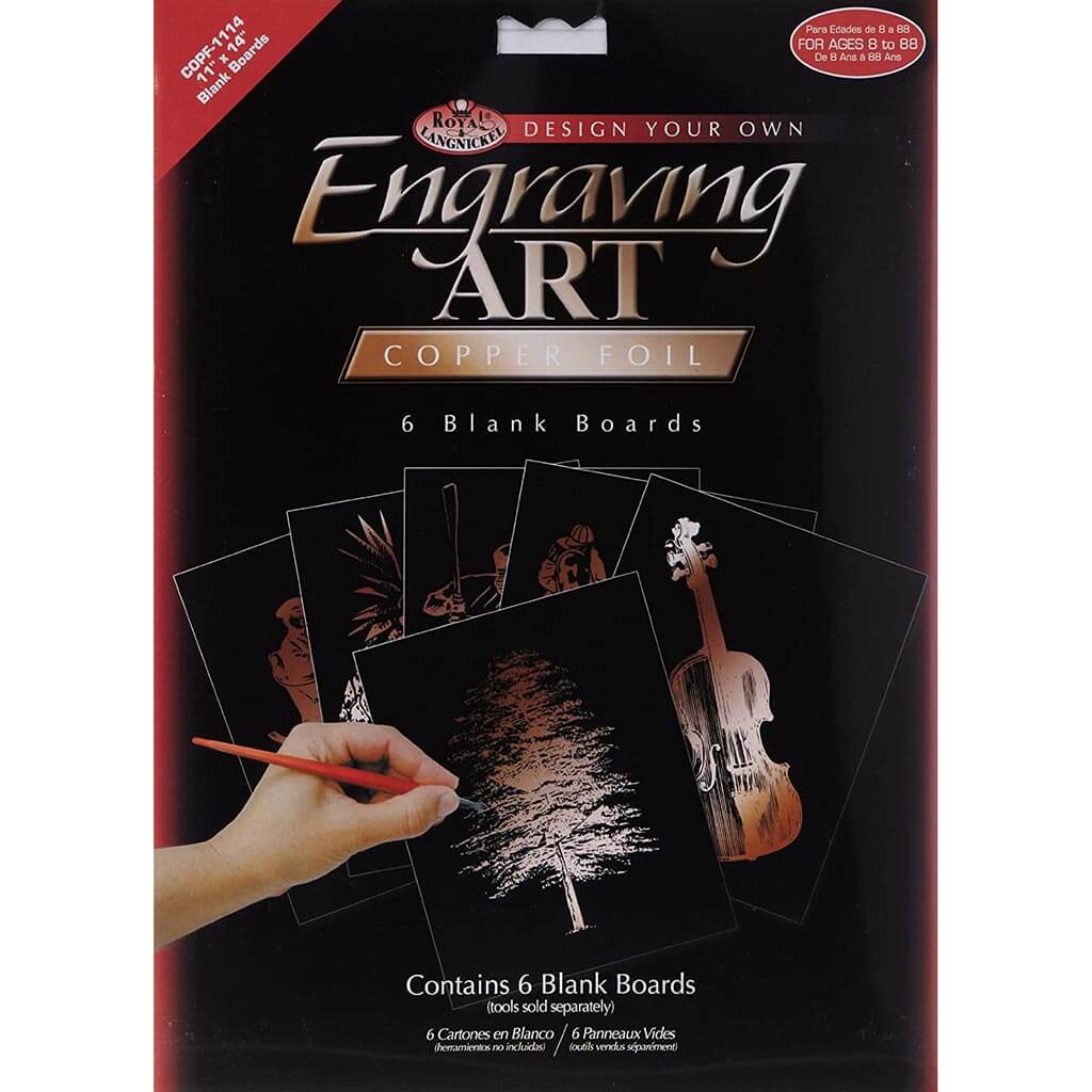 Engraving Art Blank Board Copper 11in x 14in