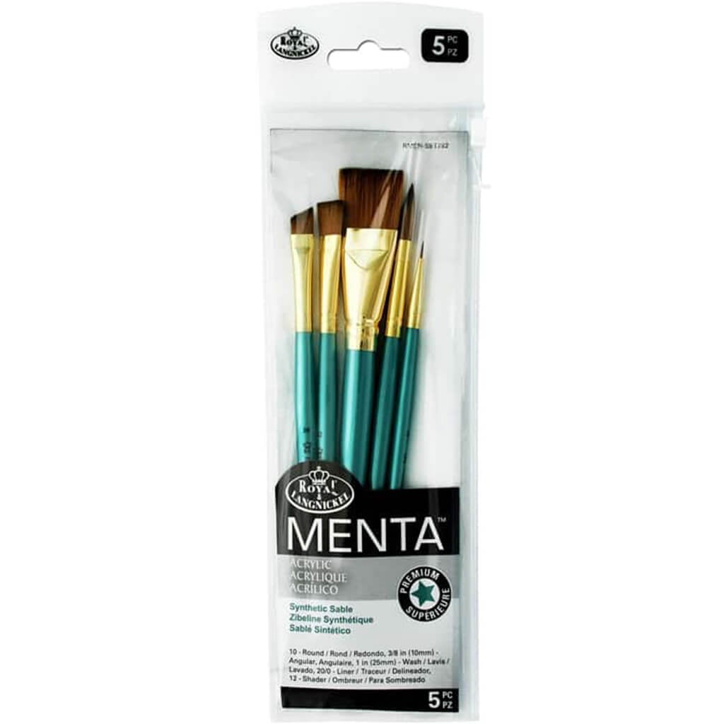 Menta Synthetic Sable Acrylic Shader 5pc