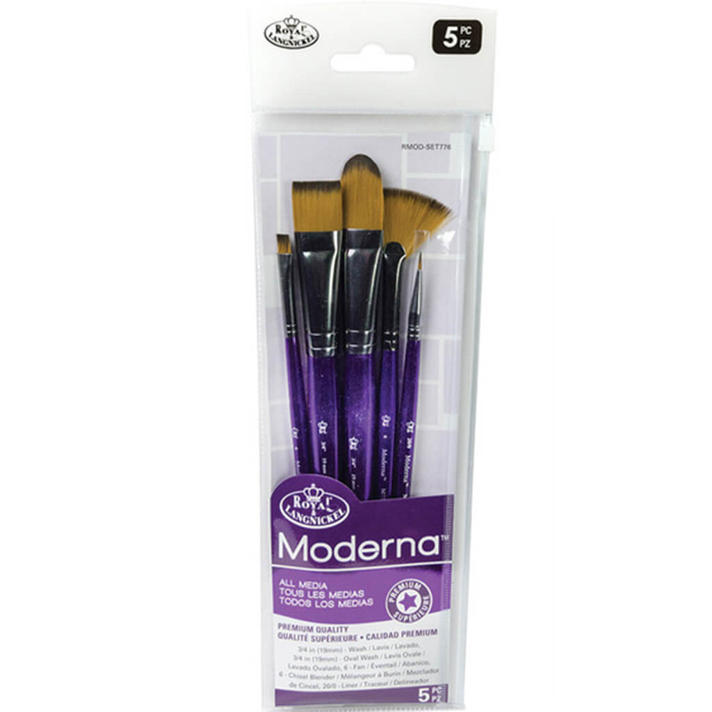 Moderna Oval Wash Brush Set of 5