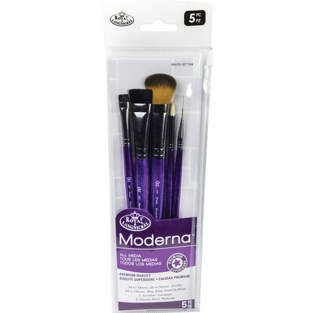 Moderna Oval Mop Variety Brush Set of 5