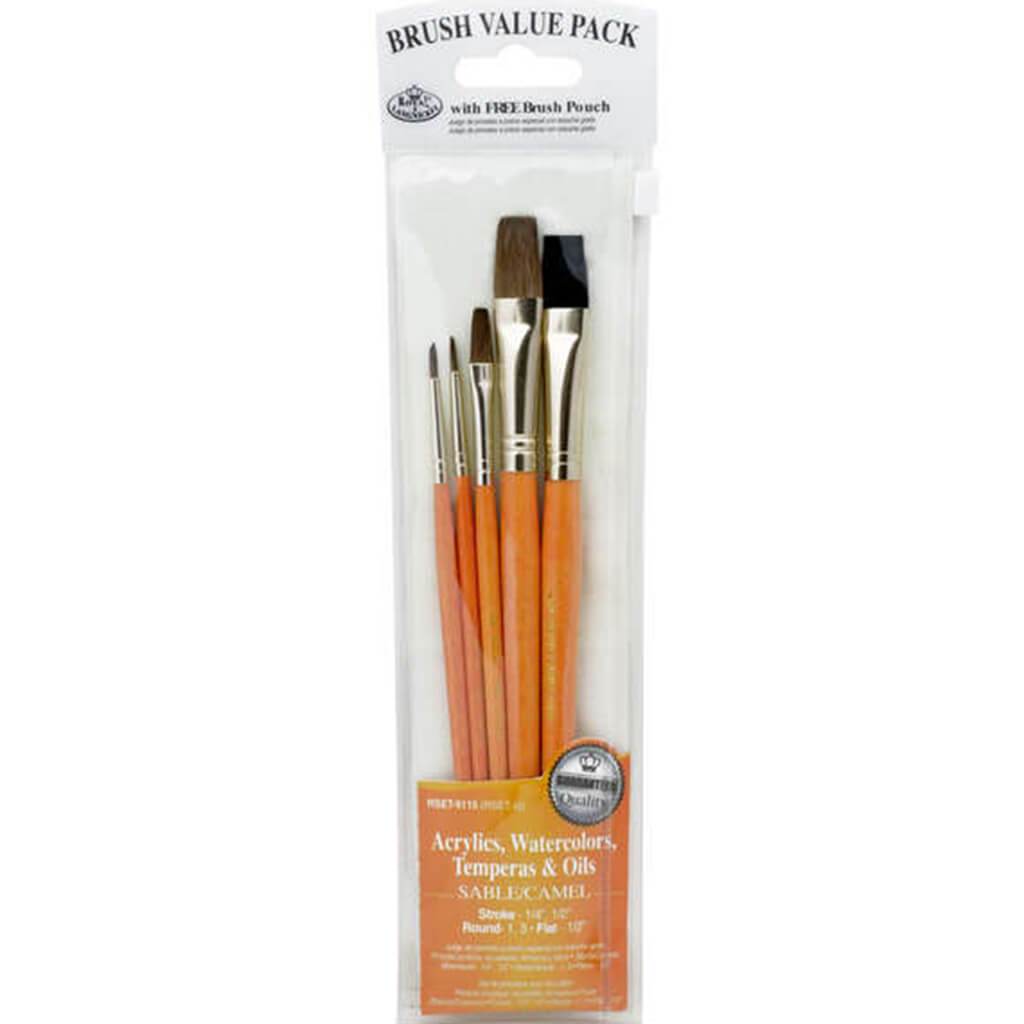 Sable/Camel Value Pack Brush Set of 5