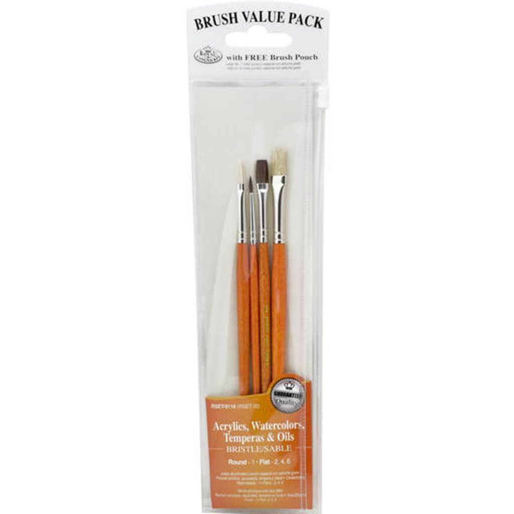 Bristle &amp; Sable Value Pack Brush Set of 4