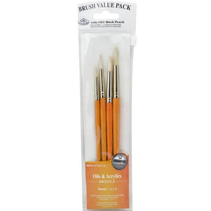 Zip N' Close Bristle Round Set of 4