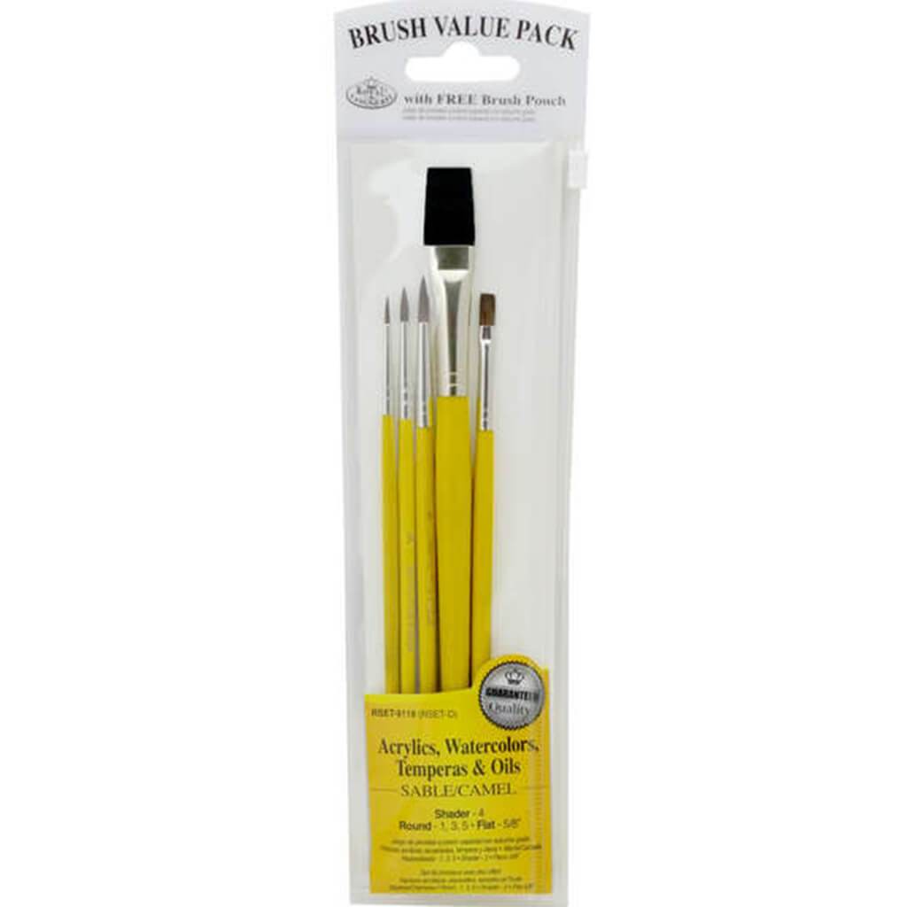 Sable/Camel Value Pack Brush Set of 5