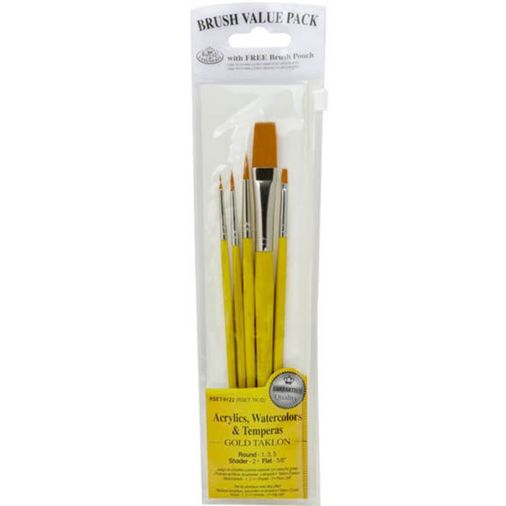 Gold Taklon Brush Set of 5