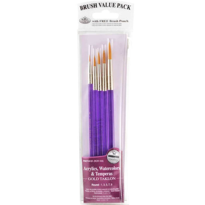 Zip N' Close Gold Taklon Round Set of 5
