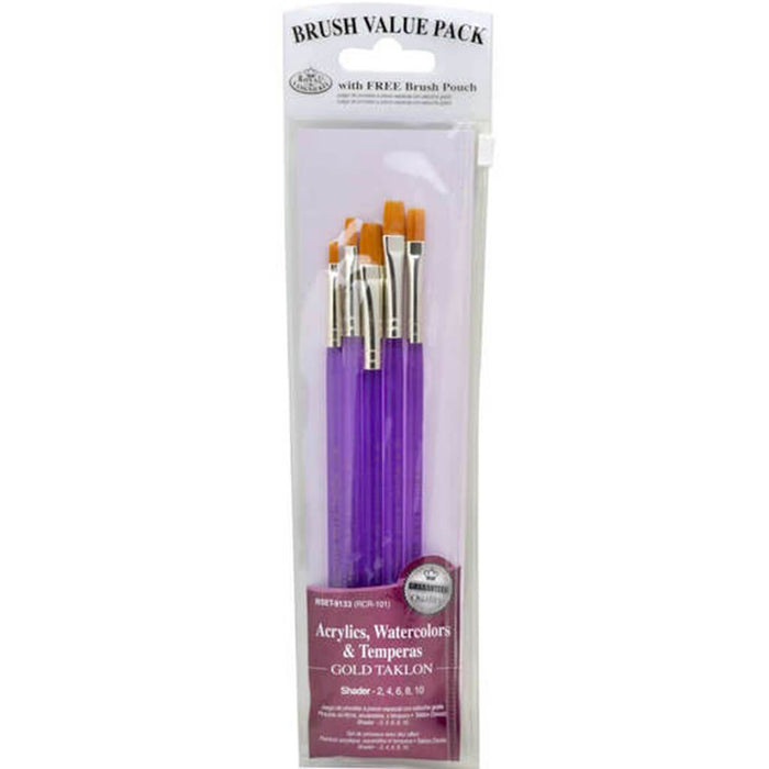 Zip N' Close Gold Taklon Shader Set of 5 Brush