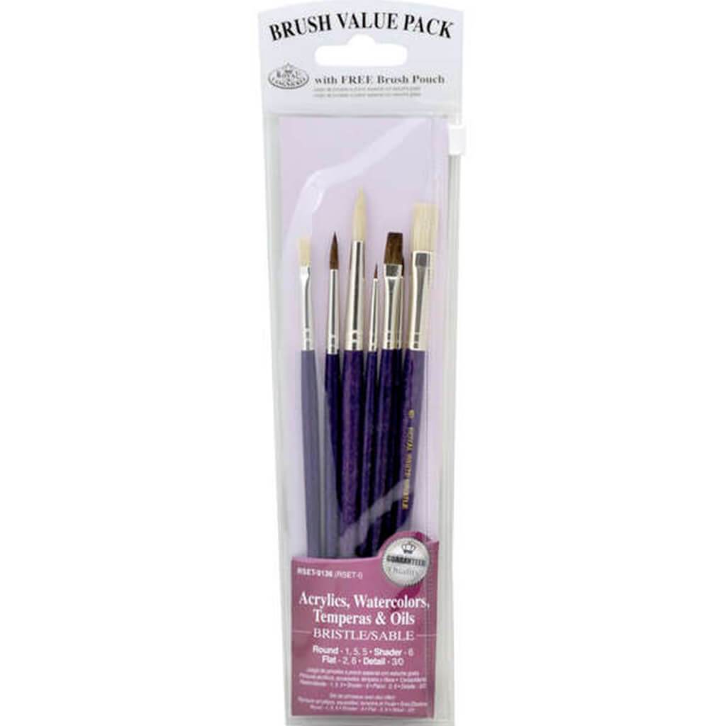 Bristle/Sable Value Pack Brush Set of 7