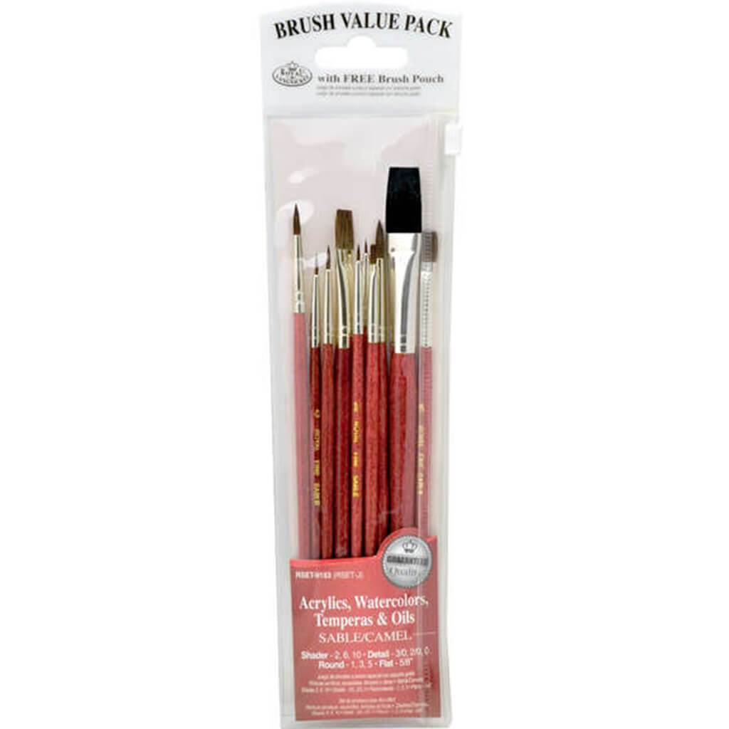 Zip N&#39; Close Brush Sable Camel 10 Brush Set