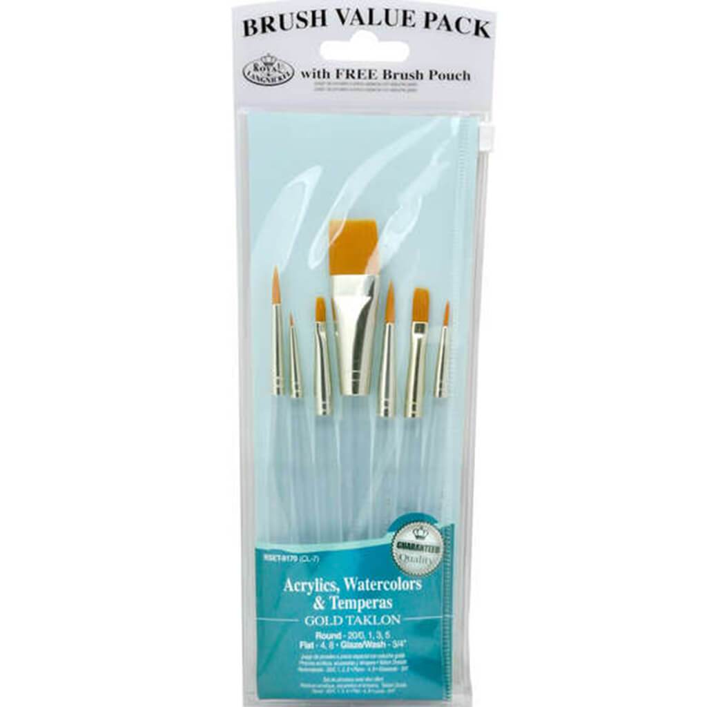 Gold Taklon Set Acrylic H 7pc