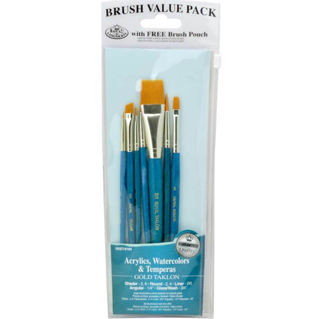 Royal Brush Set Taklon Gold 7pc