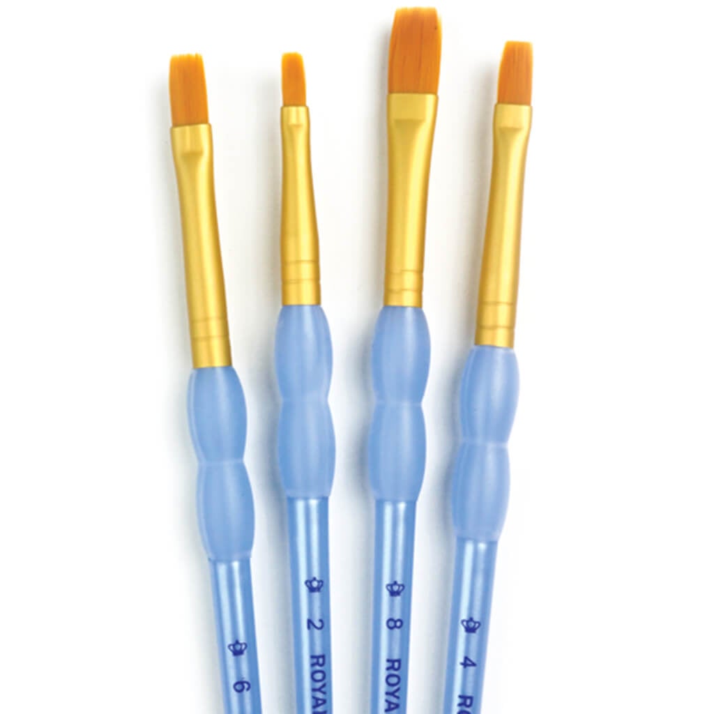 Gold Nylon Shader Brush Set of 4