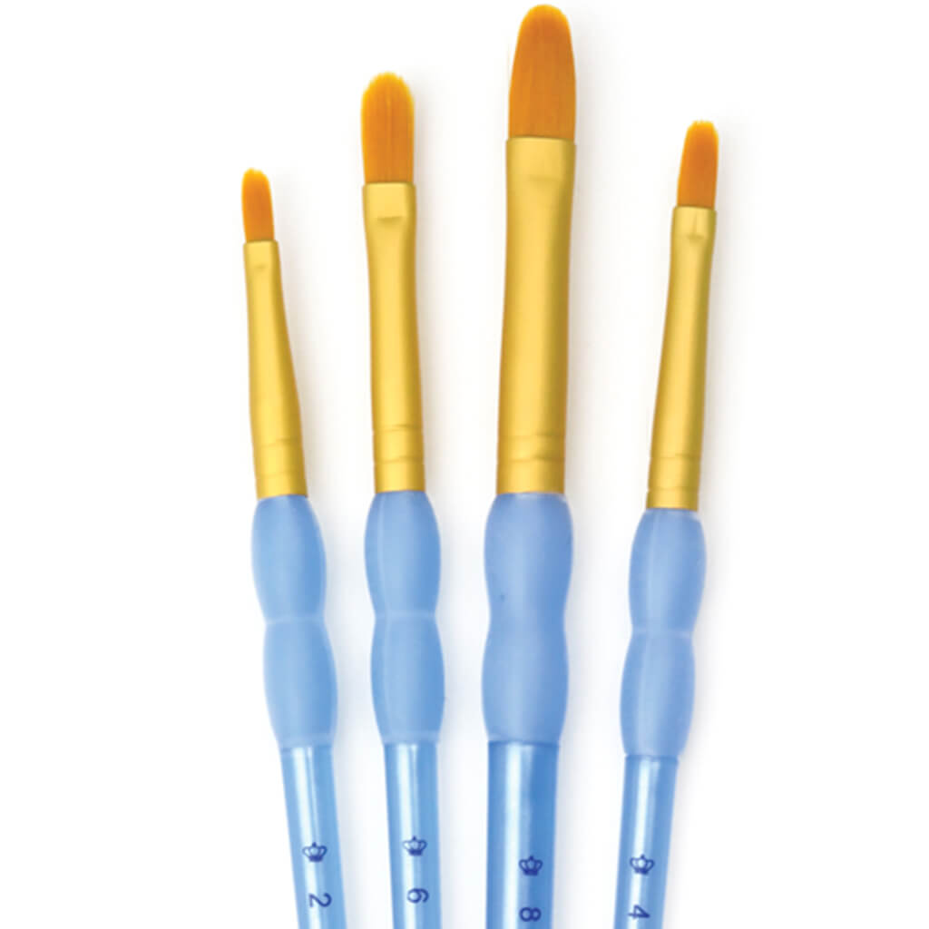 Crafter&#39;s Choice Golden Talkon Filbert Brush Set 4pc