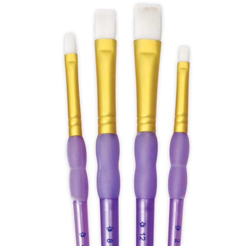 White Taklon Shader Brush Set of 4