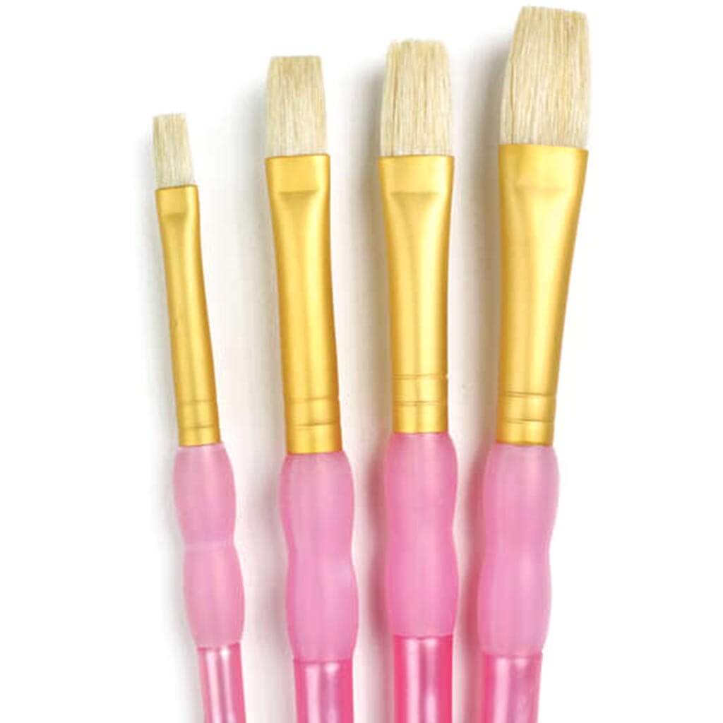 Bristle Hair Brush Set of 4