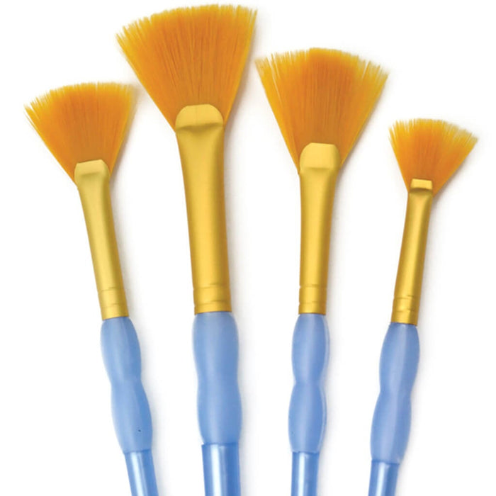 Golden Taklon Fan Set of 4