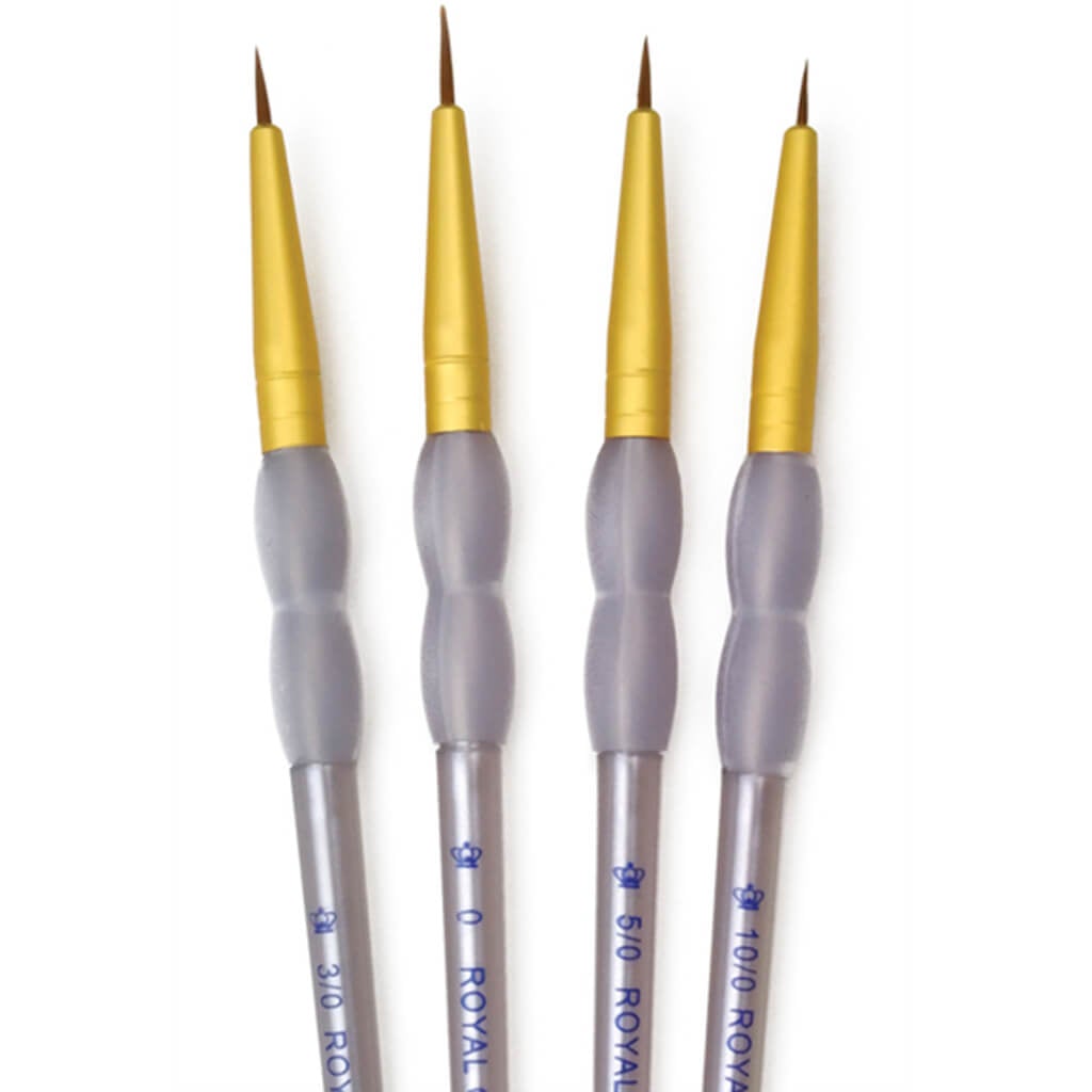 Brown Taklon Round Set of 4