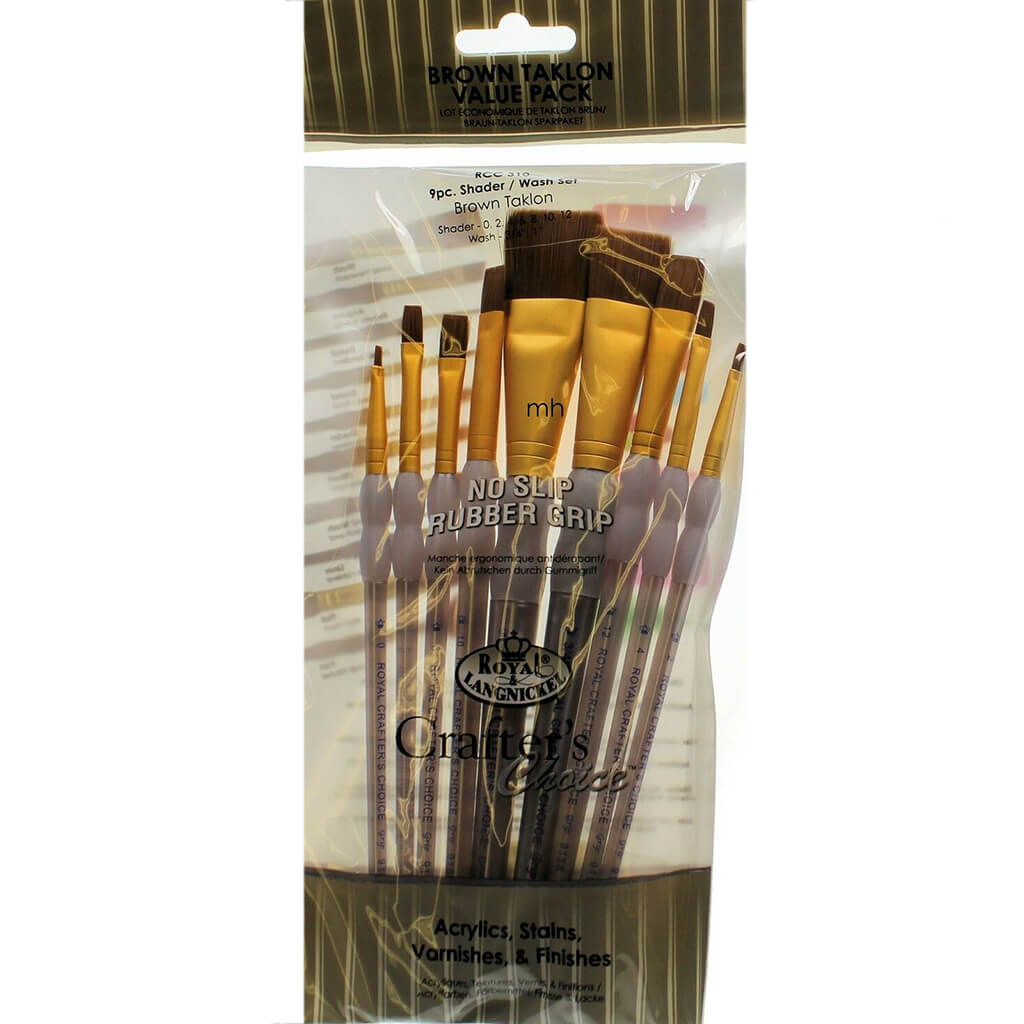 Taklon Shader Brushes Set of 9