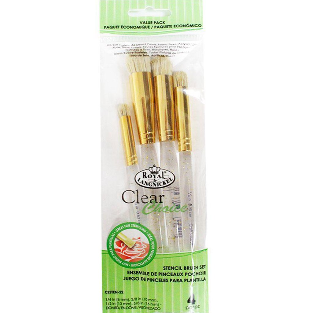 Clear Choice Domed 4pc Glitter Handle