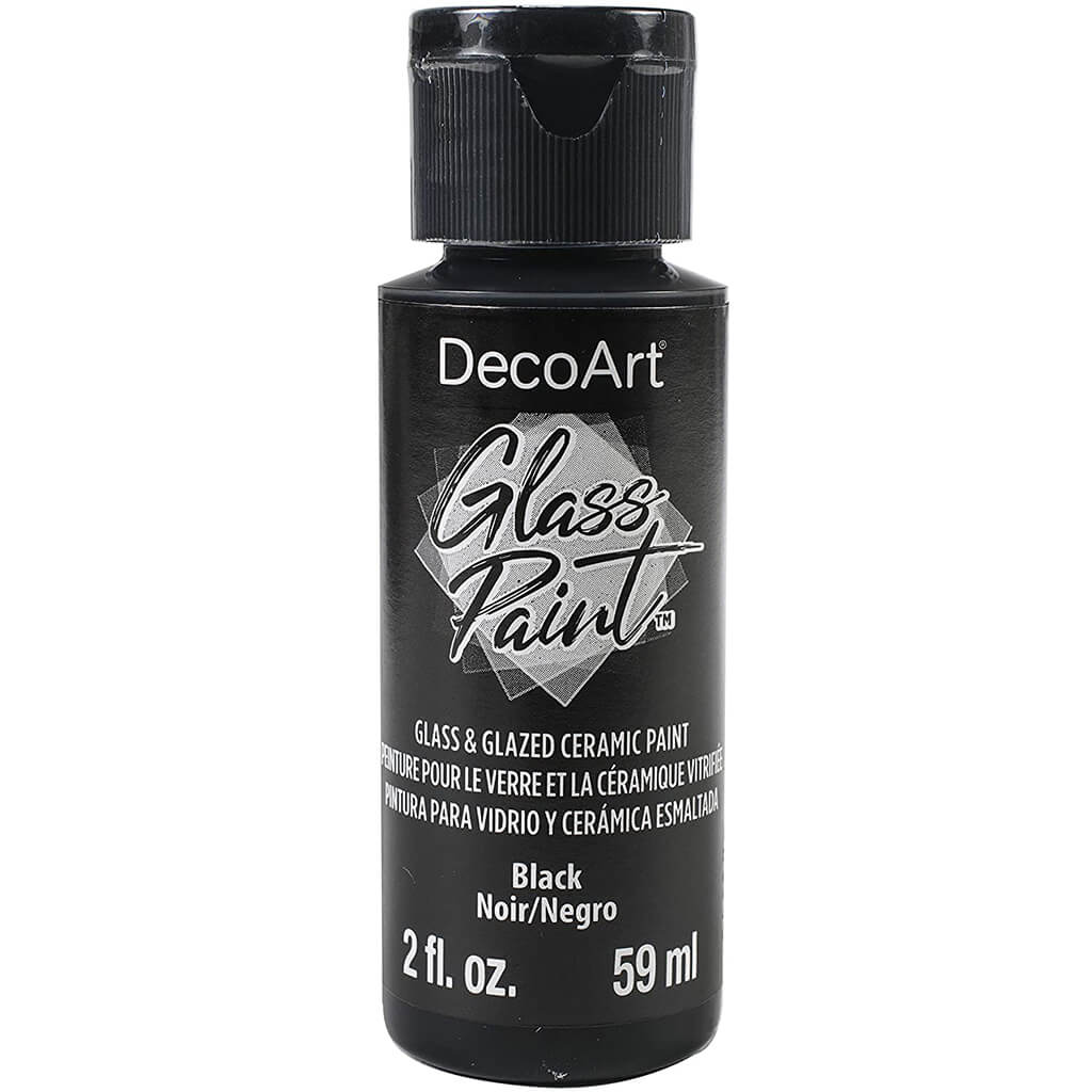 DecoArt Glass Paint 2oz Black