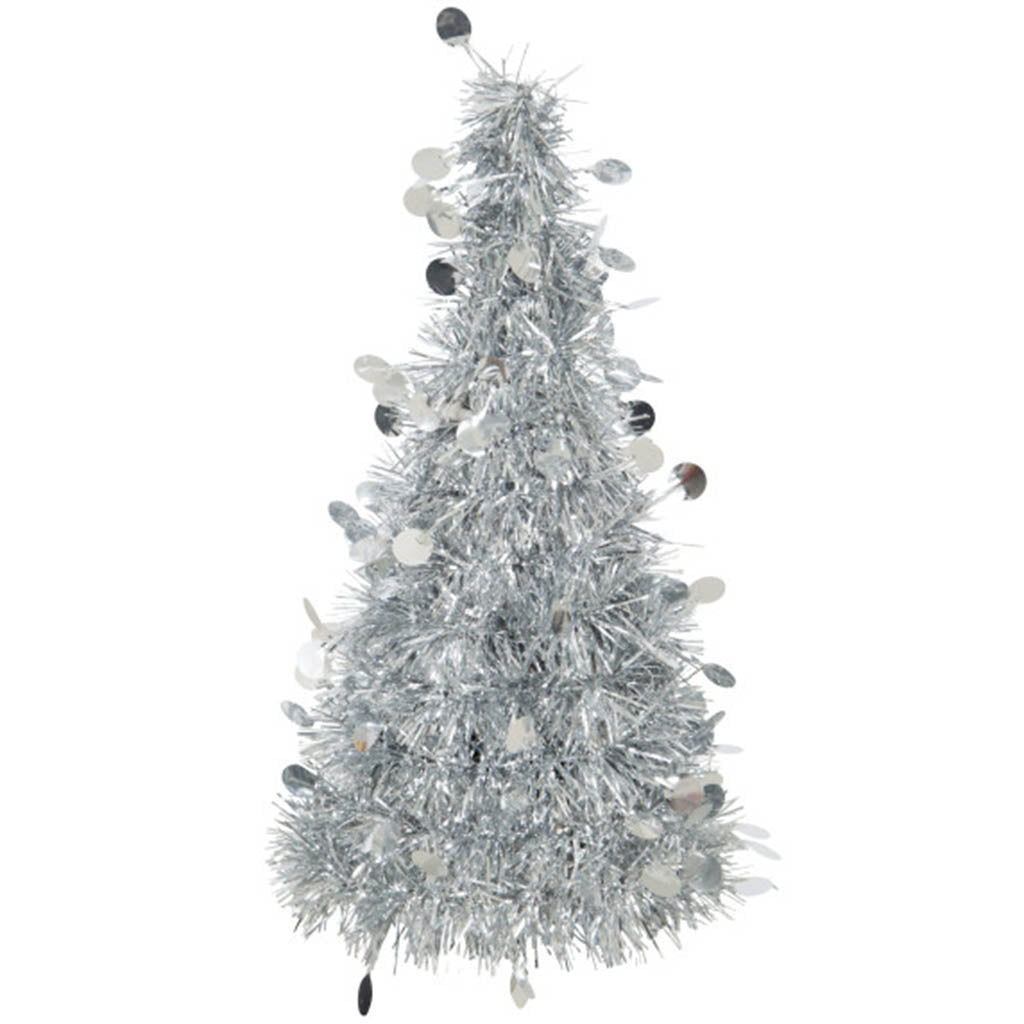 Tinsel Tree Centerpiece 10.25in