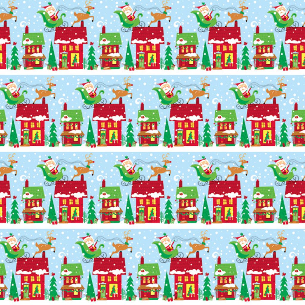 Colorful Santa Gift Wrap