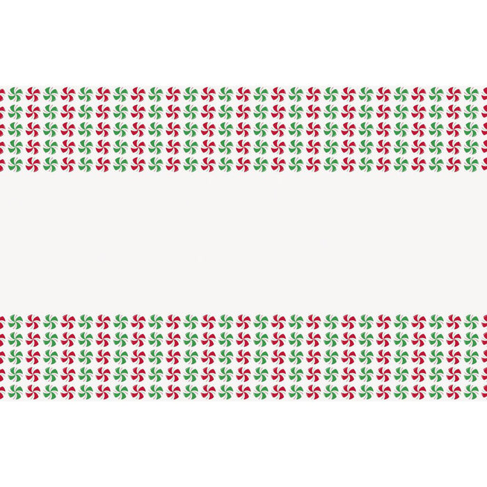 Peppermint Chrismas Plastic Tablecover