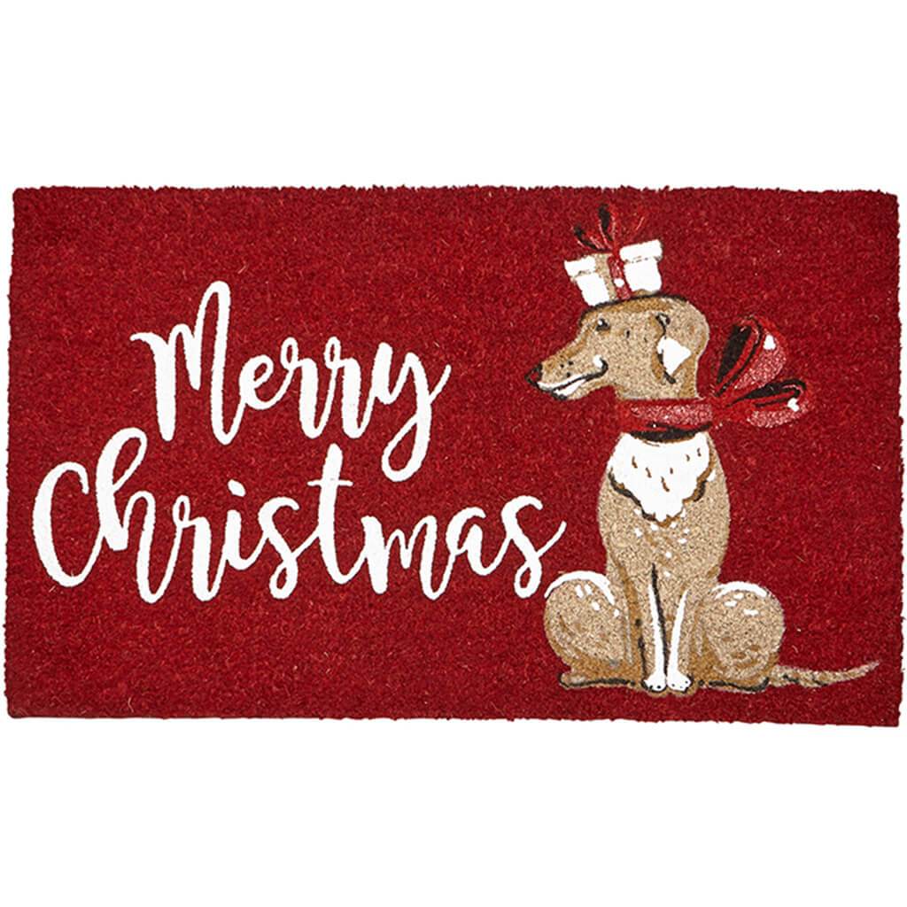 Merry Christmas Dog Coir Mat