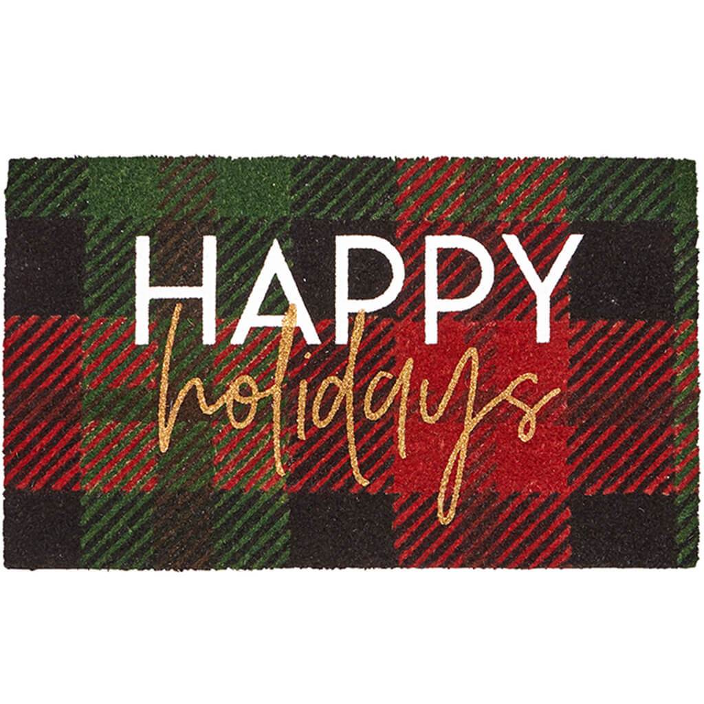 Happy Holiday Coir Mat