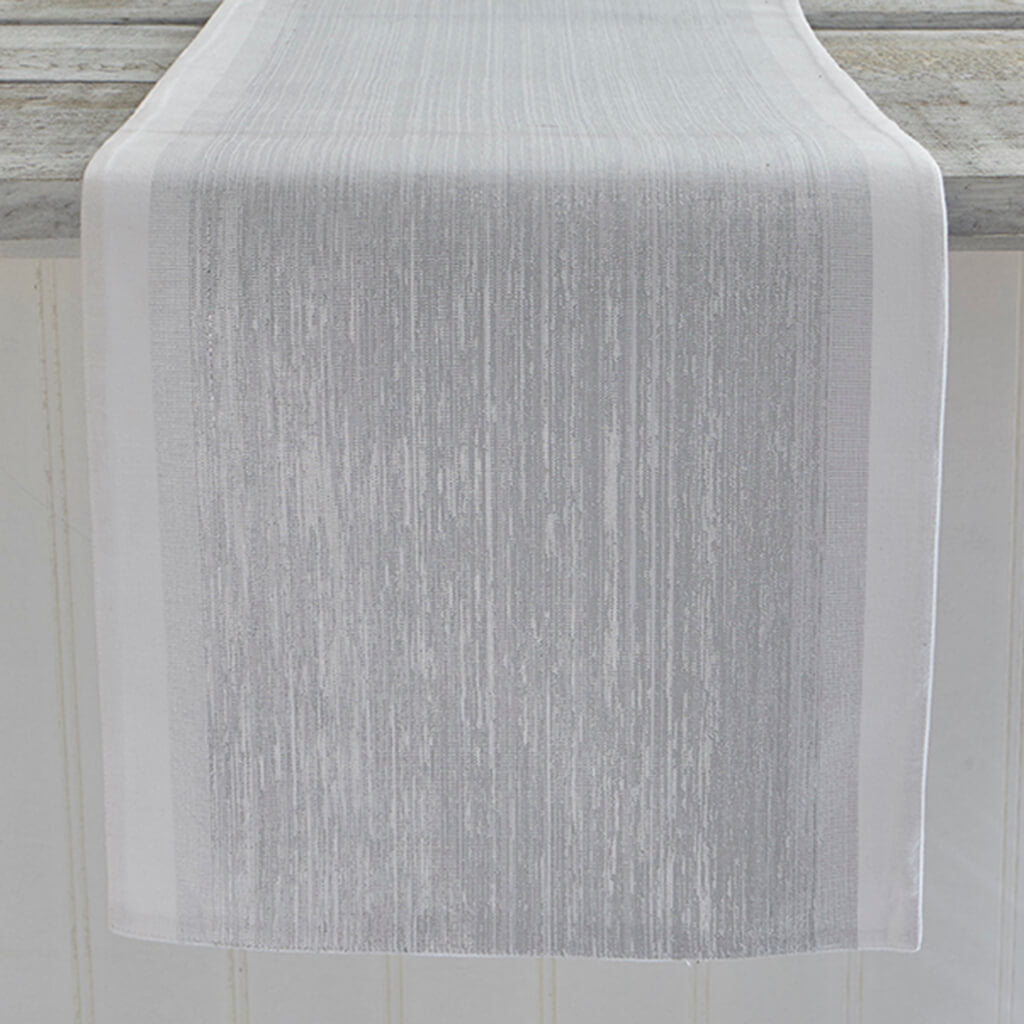 Lurex Glow Table Runner Silver