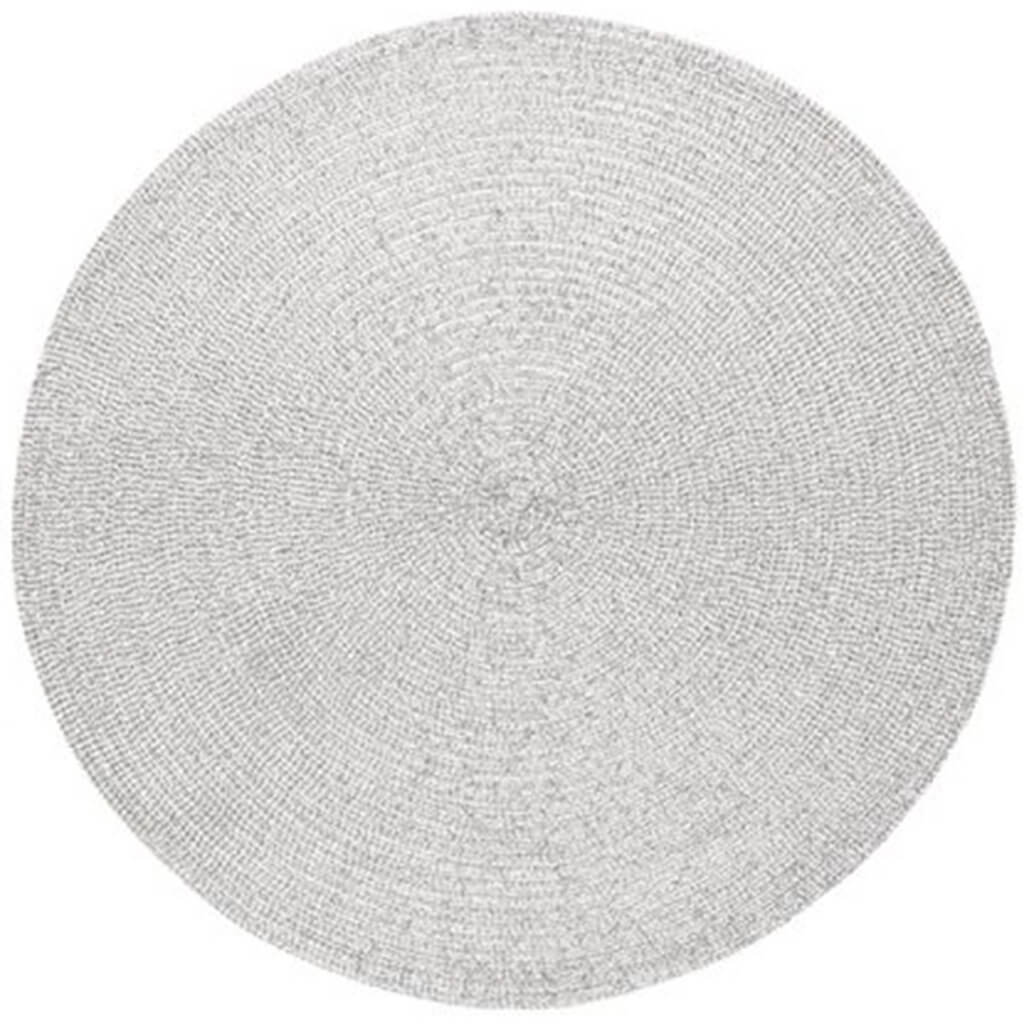 Silver Metallic Round Placemat, 15in