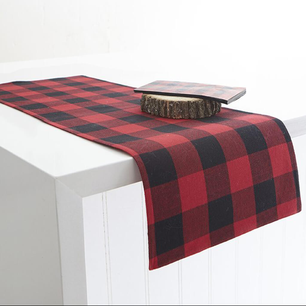 Buffalo Check Table Runner Red, 13in x 72in