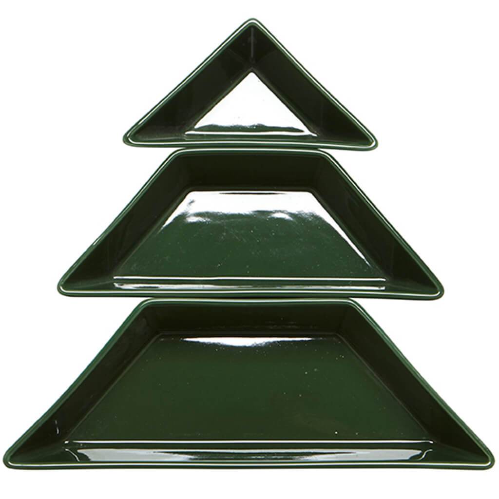 Tree Serving Dish Green