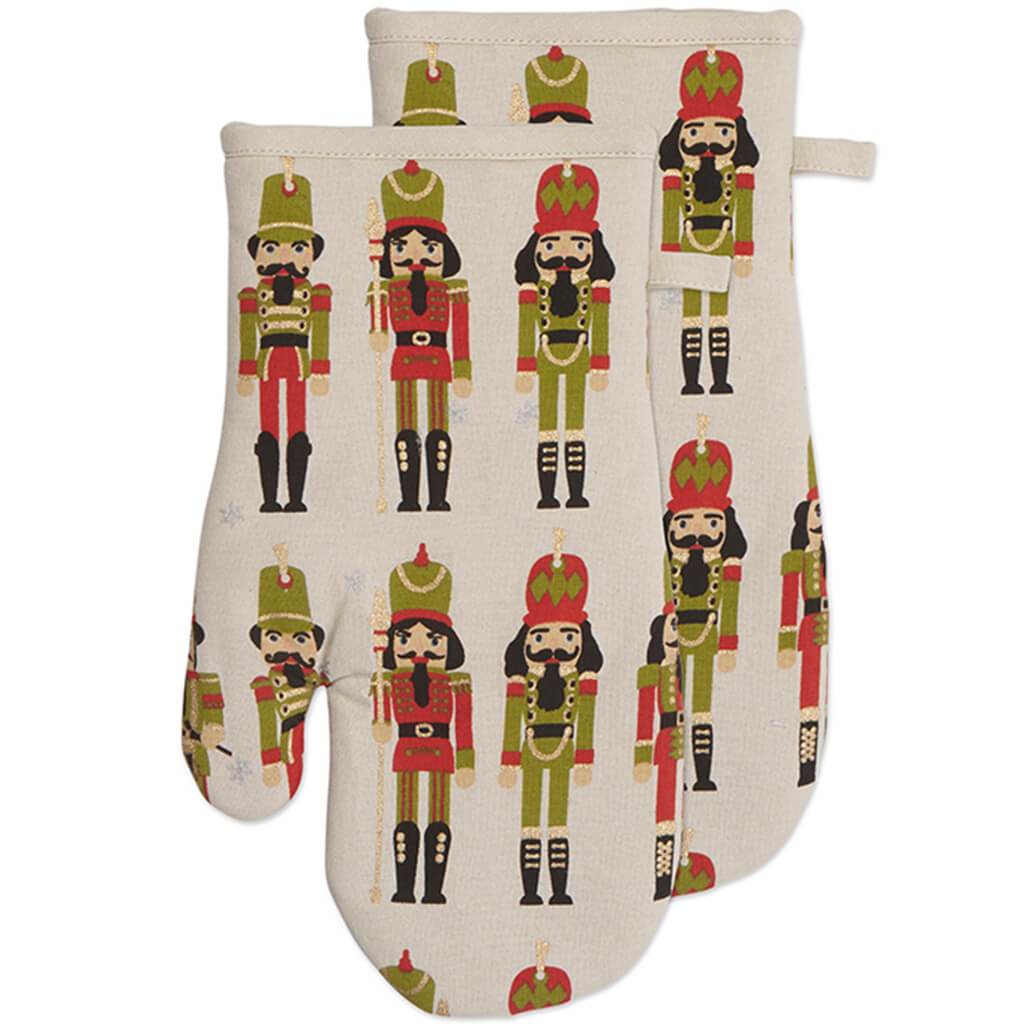 Nutcracker Kitchen Oven Mitts Set of 2