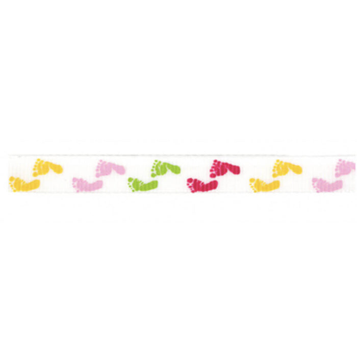 Colorful Footprints Adhesive Ribbon 3/8 Inch
