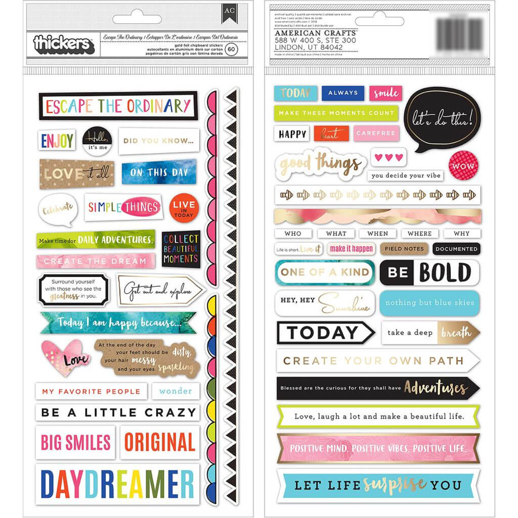 Field Notes Phrase Chipboard Stickers