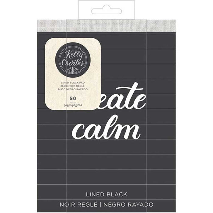 Kelly Creates 50 sheets Practice Pad Lined Travel Black 6in x 8in